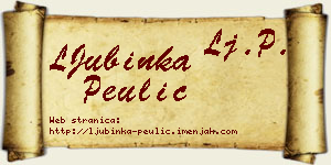 LJubinka Peulić vizit kartica